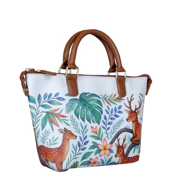 Printed Leather 3-in-1 Convertible Top Handle Crossbody Bag for Women- Daily Use - Picture 12 of 16